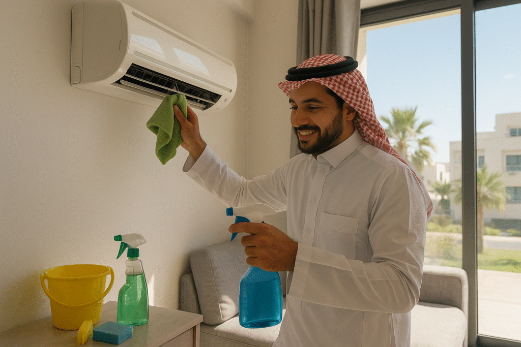 How to Clean a Split Air Conditioner | A Quick and Easy Guide for Homes in Jeddah